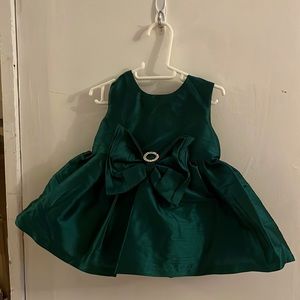 Emerald Green Holiday Dress with Tafetta lining